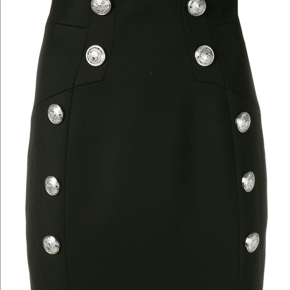 ❌SOLD❌ BALMAIN Button Detail Pencil Mini Skirt - Picture 2 of 7